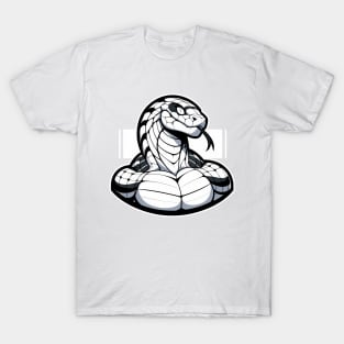 Anthro Scalie Snake Portrait Art T-Shirt